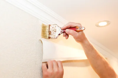 Pose de papier peint à Pleumeur-Bodou — revêtements muraux et toiles de verre